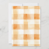 Little Pumpkin Carriage Baby Shower Invite Kaart (Achterkant)