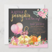 Little Pumpkin Chalkboard Baby Shower Uitnodiginge Kaart (Voorkant)