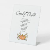 Little Pumpkin Cookie Table Herfst Baby shower Reclamebord Met Voetstuk (Voorkant)