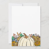 Little Pumpkin Country Garden Baby shower Kaart (Achterkant)