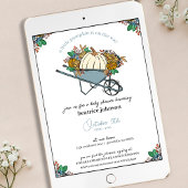 Little Pumpkin Country Garden Baby shower Kaart