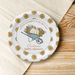 Little Pumpkin Country Garden Herfst Baby shower Papieren Bordje<br><div class="desc">Deze Little Pumpkin Herfst Baby shower Paper Borden zijn ideaal voor het toevoegen van een vleugje rustieke charme aan uw herfstfeest. Ontworpen met een kruiwagen met een grote witte pompoen en versierd met herfst bloemen, passen deze borden prachtig in elk "kleine pompoen" thema baby shower. Met genderneutrale zonnebloemen op de...</div>