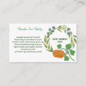 Little Pumpkin Couples Baby shower Greenery Krans Informatiekaartje (Voorkant)