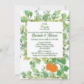 Little Pumpkin Couples Baby shower Herfst Bladerde Kaart (Voorkant)