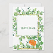 Little Pumpkin Couples Baby shower Herfst Bladerde Kaart (Achterkant)