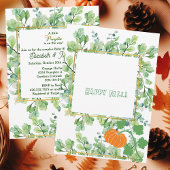 Little Pumpkin Couples Baby shower Herfst Bladerde Kaart