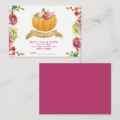 Little Pumpkin Diaper Raffle Enclosure Card Informatiekaartje (Voorkant / Achterkant)