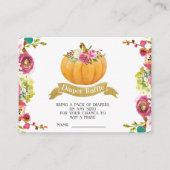 Little Pumpkin Diaper Raffle Enclosure Card Informatiekaartje (Voorkant)