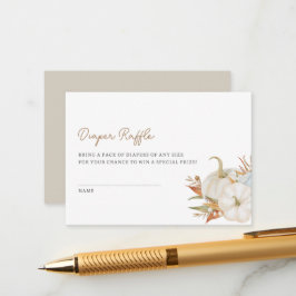 Little Pumpkin Diaper Raffle Enclosure Card Informatiekaartje