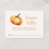 Little Pumpkin Diaper Raffle Shower Informatiekaartje (Voorkant)
