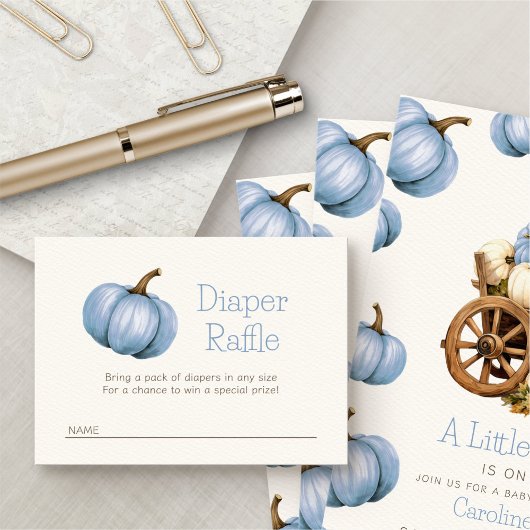 Little Pumpkin Diaper Raffle Shower Informatiekaartje