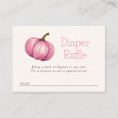 Little Pumpkin Diaper Raffle Shower Informatiekaartje (Voorkant)