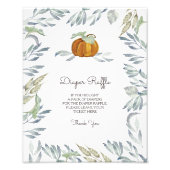 Little Pumpkin Diaper Raffle Sign Foto Afdruk (Voorkant)