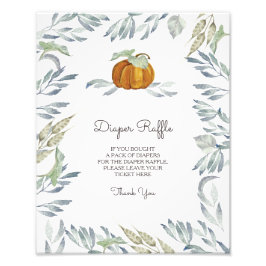 Little Pumpkin Diaper Raffle Sign Foto Afdruk