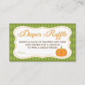 Little Pumpkin Diaper Raffle Ticket Informatiekaartje (Voorkant)