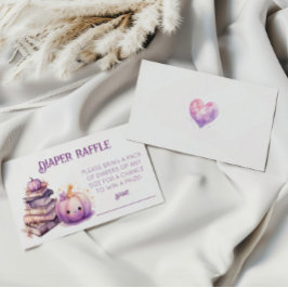 Little Pumpkin Diaper Raffle Ticket Informatiekaartje