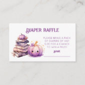 Little Pumpkin Diaper Raffle Ticket Informatiekaartje (Voorkant)