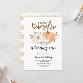 Little Pumpkin draait One Girl Birthday Kaart