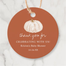 Little Pumpkin Earthy Herfst Baby shower Dank je