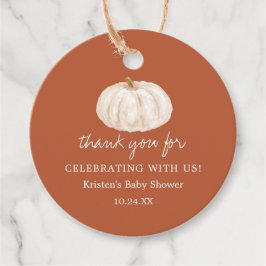 Little Pumpkin Earthy Herfst Baby shower Dank je Bedankjes Labels