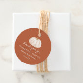 Little Pumpkin Earthy Herfst Baby shower Dank je Bedankjes Labels (In situ)