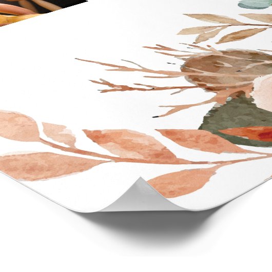 Little Pumpkin eerste jaar foto mijlpaal Poster (Hoek)