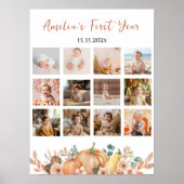 Little Pumpkin eerste jaar foto mijlpaal Poster (Voorkant)