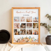 Little Pumpkin eerste jaar foto mijlpaal Poster