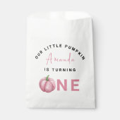 Little Pumpkin eerste verjaardag Bedankzakje (Voorkant)