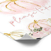 Little Pumpkin Eerste Verjaardag Favorieten Teken Poster (Hoek)