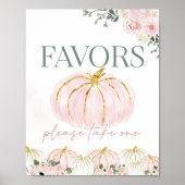 Little Pumpkin Eerste Verjaardag Favorieten Teken Poster (Voorkant)