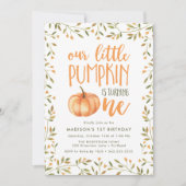 Little Pumpkin | Eerste verjaardag Kaart (Voorkant)