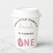 Little Pumpkin eerste verjaardag Papieren Bekers (Voorkant)