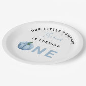 Little Pumpkin eerste verjaardag Papieren Bordje (Gekanteld)