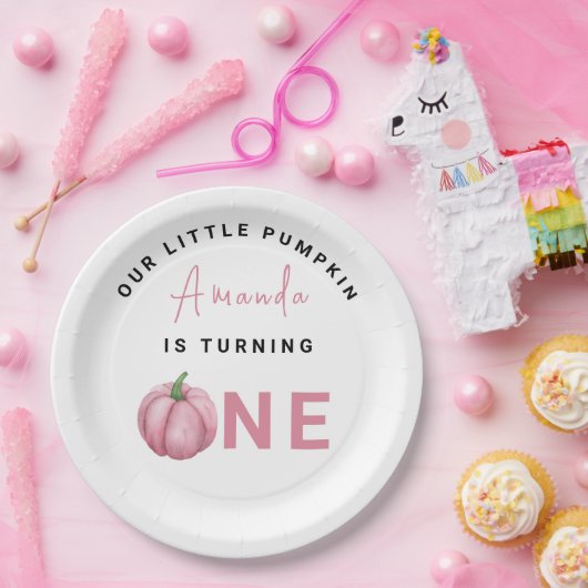 Little Pumpkin eerste verjaardag Papieren Bordje (Feest)