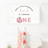 Little Pumpkin eerste verjaardag Spandoek (Insitu)