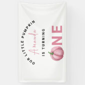 Little Pumpkin eerste verjaardag Spandoek (Verticaal)