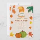 Little Pumpkin eerste verjaardag uitnodiging (Voorkant)