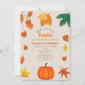 Little Pumpkin eerste verjaardag uitnodiging (Voorkant)