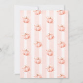 Little Pumpkin Elegant Bow Floral Baby Shower Kaart (Achterkant)