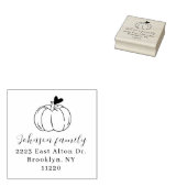 Little Pumpkin Elegant Familie Retour Adres Rubberstempel (Gestempeld)