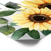 Little Pumpkin en Sunflower Baby shower Welcome Poster (Hoek)