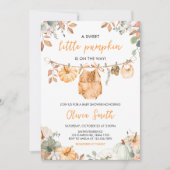 Little Pumpkin Fall Autumn Baby Shower  Kaart (Voorkant)