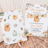 Little Pumpkin Fall Autumn Baby Shower  Kaart