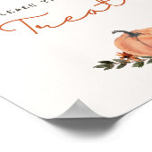 Little Pumpkin Fall Baby Shower Babies are sweet Poster (Hoek)