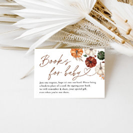 Little Pumpkin Fall Baby Shower Books for Baby Informatiekaartje