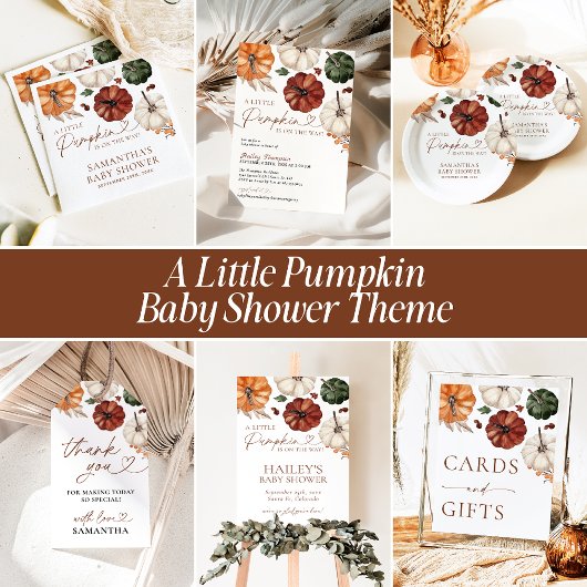 Little Pumpkin Fall Baby Shower Cadeaulabel