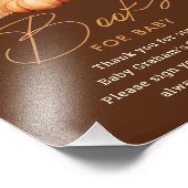 Little Pumpkin Fall Books for Baby Shower Sign Foto Afdruk (Hoek)