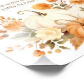 Little Pumpkin Fall Diaper Raffle Baby Shower Sign Foto Afdruk (Hoek)