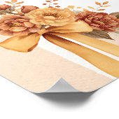 Little Pumpkin Fall Floral Baby Shower Welcome Poster (Hoek)